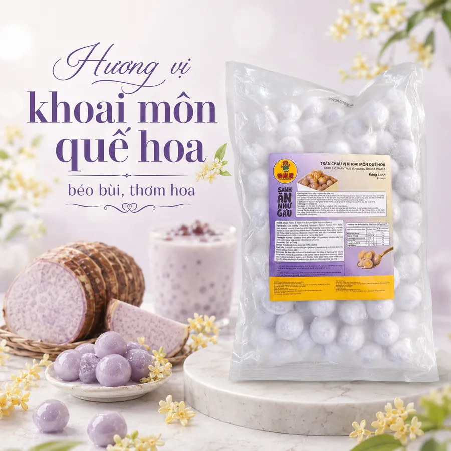Trân châu khoai môn nhân quế hoa